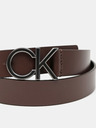 Calvin Klein hnědý kožený pánský pásek CK Enamel Curea