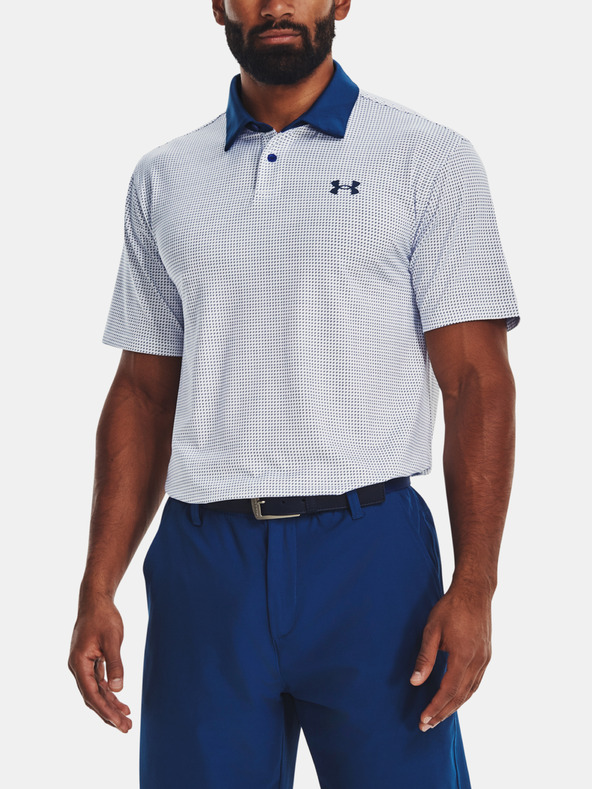 Under Armour UA T2G Printed Polo Tricou Alb